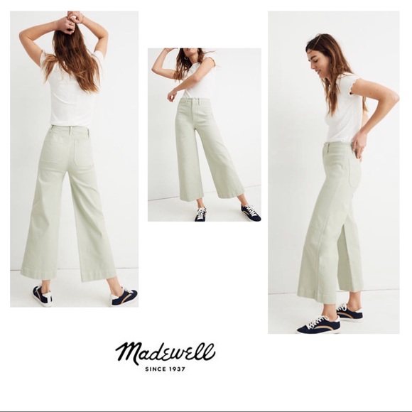 Madewell Pants - NEW Madewell Emmett Sea Haze Wide Leg…